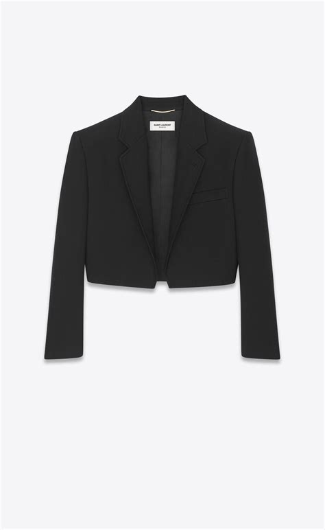 ysl women blazer|saint laurent cropped blazer.